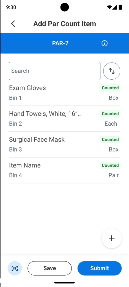 Par count with tighter list rows
